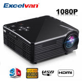 PROJETOR PROFISSIONAL EXCELVAN 120 POLEGADAS 1080P FULL HD 3D