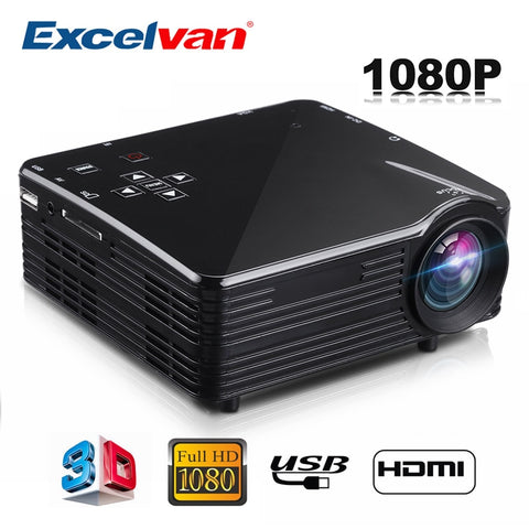 PROJETOR PROFISSIONAL EXCELVAN 120 POLEGADAS 1080P FULL HD 3D